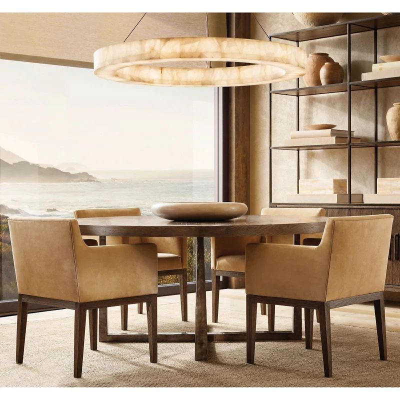 Richel Calcite Round Chandelier 31"40"60"-Fullstarlighting