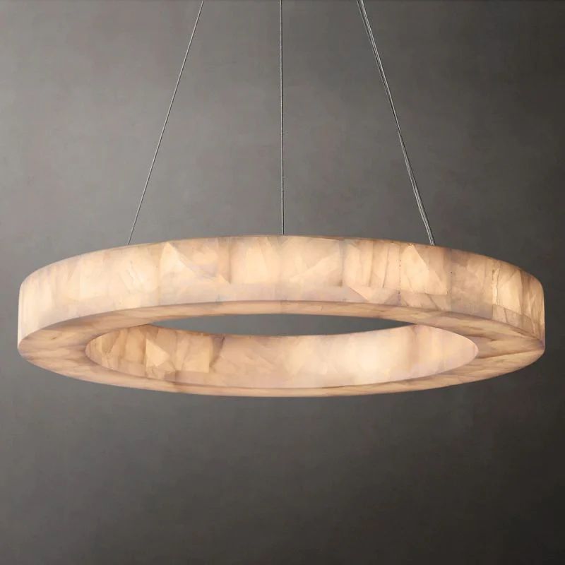 Richel Calcite Round Chandelier 31"40"60"-Fullstarlighting