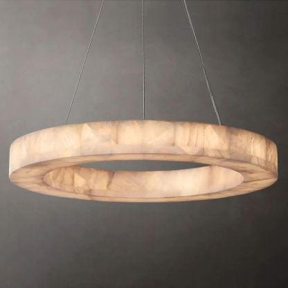 Richel Calcite Round Chandelier 31"40"60"-Fullstarlighting