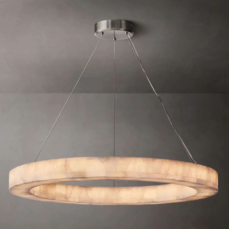 Richel Calcite Round Chandelier 31"40"60"-Fullstarlighting