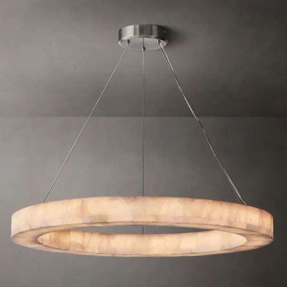 Richel Calcite Round Chandelier 31"40"60"-Fullstarlighting