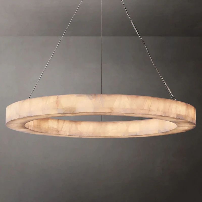 Richel Calcite Round Chandelier 31"40"60"-Fullstarlighting
