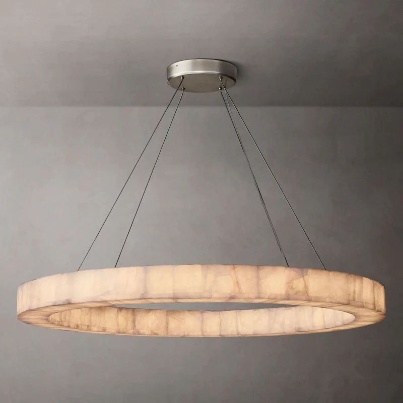 Richel Calcite Round Chandelier 31"40"60"-Fullstarlighting