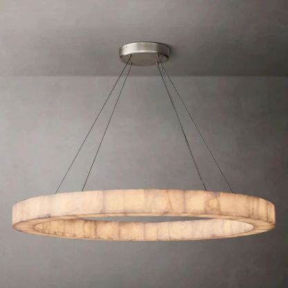Richel Calcite Round Chandelier 31"40"60"-Fullstarlighting