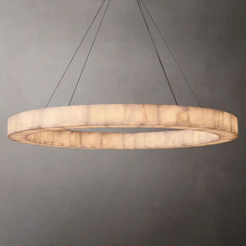 Richel Calcite Round Chandelier 31"40"60"-Fullstarlighting