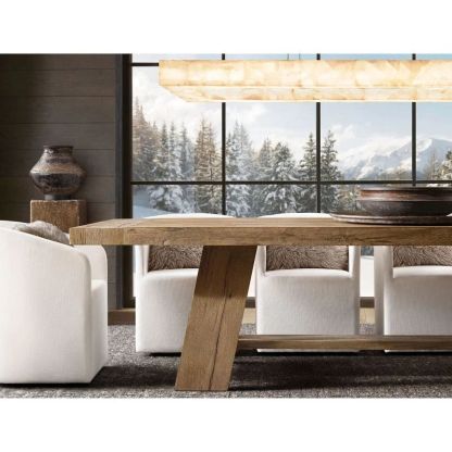 Richel Rectangular Calcite Chandelier 54"-Fullstarlighting