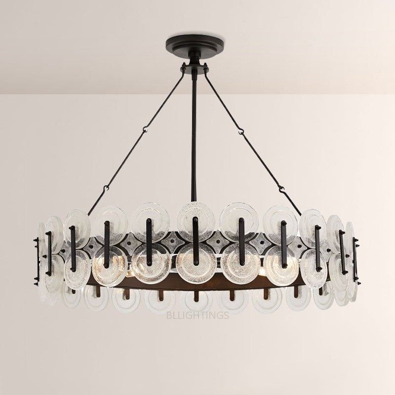 Ronyta Glass Round Chandelier 31"-Fullstarlighting
