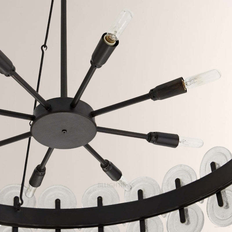 Ronyta Glass Round Chandelier 31"-Fullstarlighting