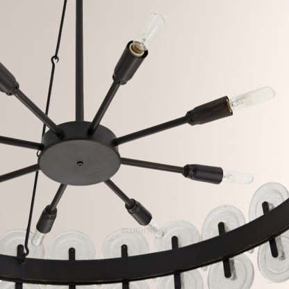 Ronyta Glass Round Chandelier 31"-Fullstarlighting