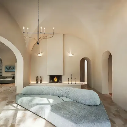 Rosalind Rattan Chandelier in Black