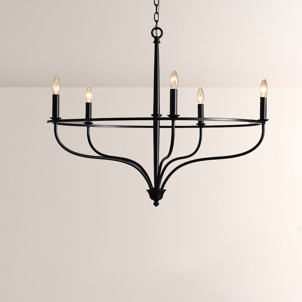 Roscaio Round Metal Chandelier-Fullstarlighting