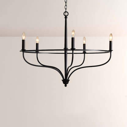 Roscaio Round Metal Chandelier-Fullstarlighting