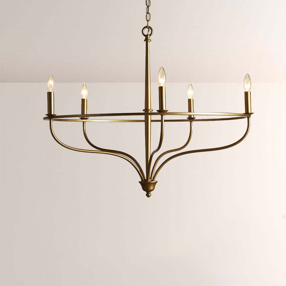 Roscaio Round Metal Chandelier-Fullstarlighting
