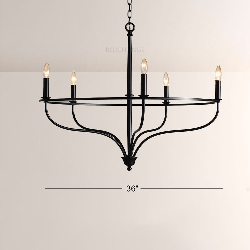 Roscaio Round Metal Chandelier-Fullstarlighting