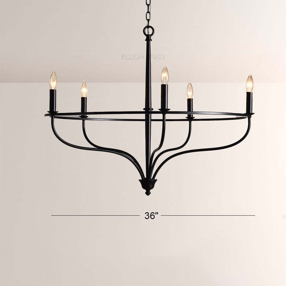 Roscaio Round Metal Chandelier-Fullstarlighting