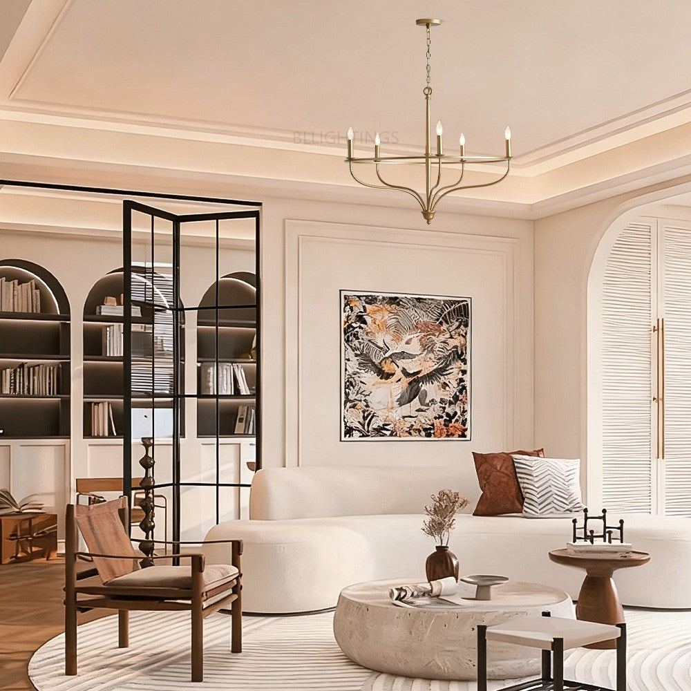 Roscaio Round Metal Chandelier-Fullstarlighting