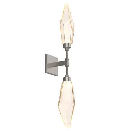Rock Crystal Double Wall Sconce-Fullstarlighting