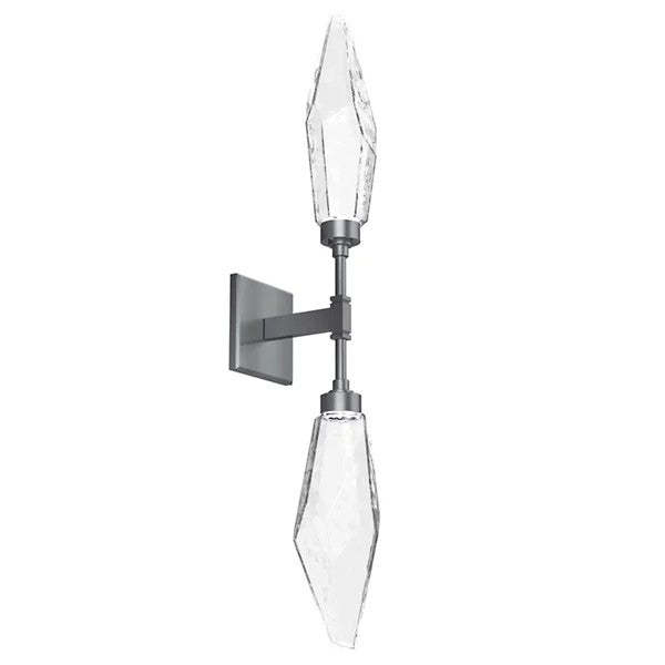 Rock Crystal Double Wall Sconce-Fullstarlighting