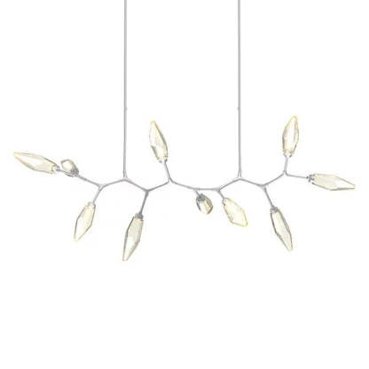 Rock Crystal Modern Branch LED Linear Chandelier-Fullstarlighting