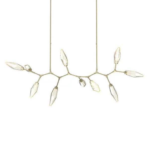 Rock Crystal Modern Branch LED Linear Chandelier-Fullstarlighting