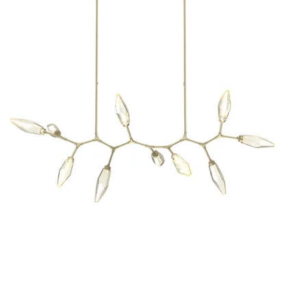 Rock Crystal Modern Branch LED Linear Chandelier-Fullstarlighting