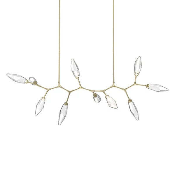 Rock Crystal Modern Branch LED Linear Chandelier-Fullstarlighting