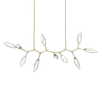 Rock Crystal Modern Branch LED Linear Chandelier-Fullstarlighting