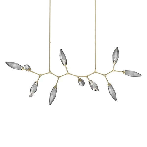Rock Crystal Modern Branch LED Linear Chandelier,Lumens Chandeliers