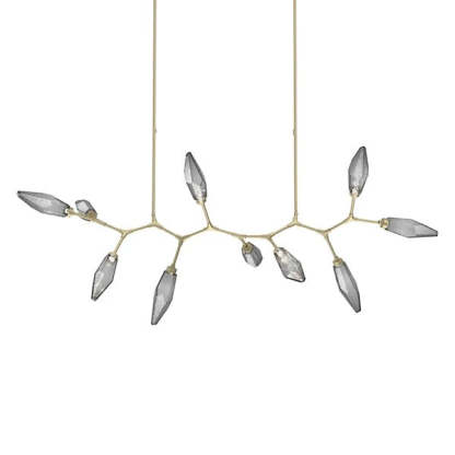 Rock Crystal Modern Branch LED Linear Chandelier-Fullstarlighting