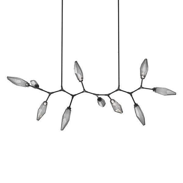Rock Crystal Modern Branch LED Linear Chandelier-Fullstarlighting