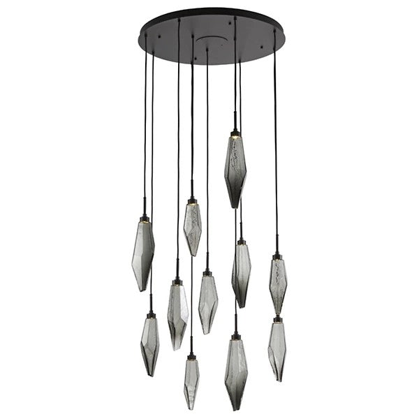 Rock Crystal Round Multi Light LED Pendant-Fullstarlighting