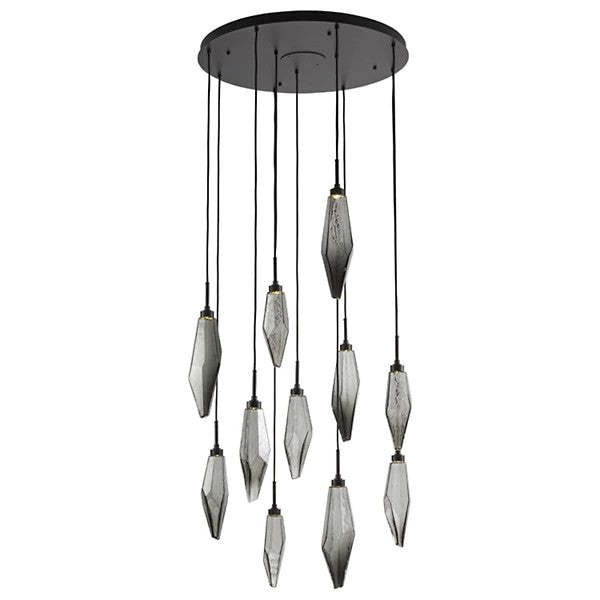 Rock Crystal Round Multi Light LED Pendant-Fullstarlighting