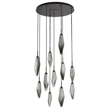 Rock Crystal Round Multi Light LED Pendant-Fullstarlighting
