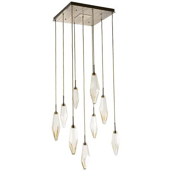 Rock Crystal Square Chandelier,Chandelier For high ceiling,Lumens Light
