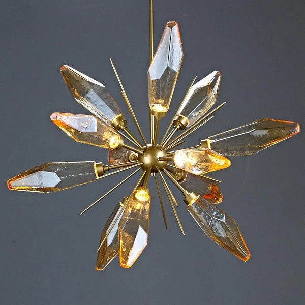 Rock Crystal Pendant Chandelier,Chandelier with shades,Lumens Light