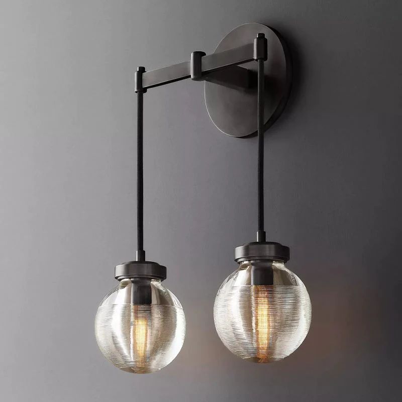 Pearl Spherical Modern Double Wall Sconce-Fullstarlighting