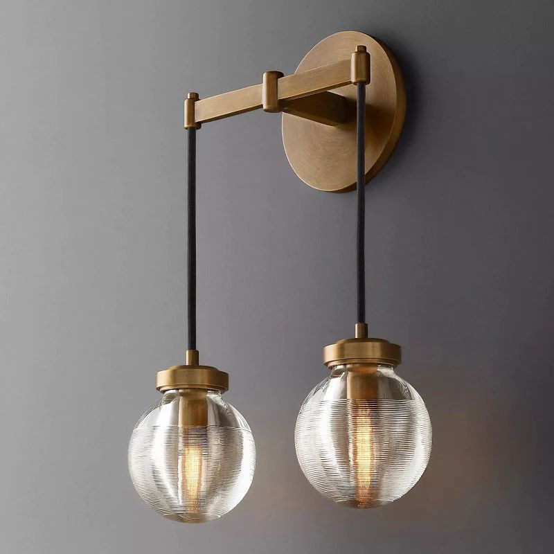 Pearl Spherical Modern Double Wall Sconce-Fullstarlighting