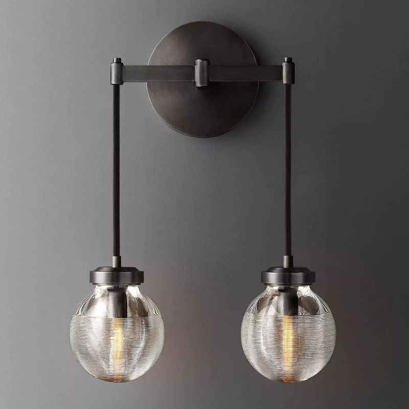 Pearl Spherical Modern Double Wall Sconce-Fullstarlighting