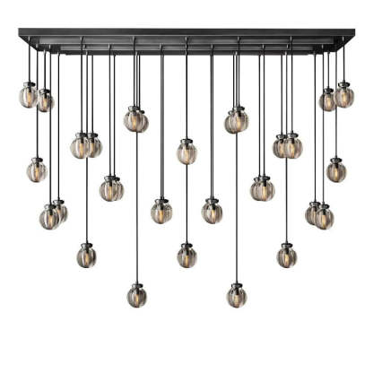 Pearl Spherical Modern Rectangular Chandelier 72"-Fullstarlighting