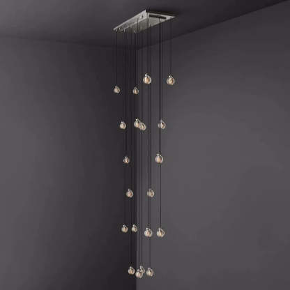 Pearl Spherical Modern Rectangular Chandelier 54”-Fullstarlighting