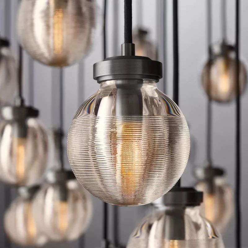 Pearl Spherical Modern Rectangular Chandelier 72”