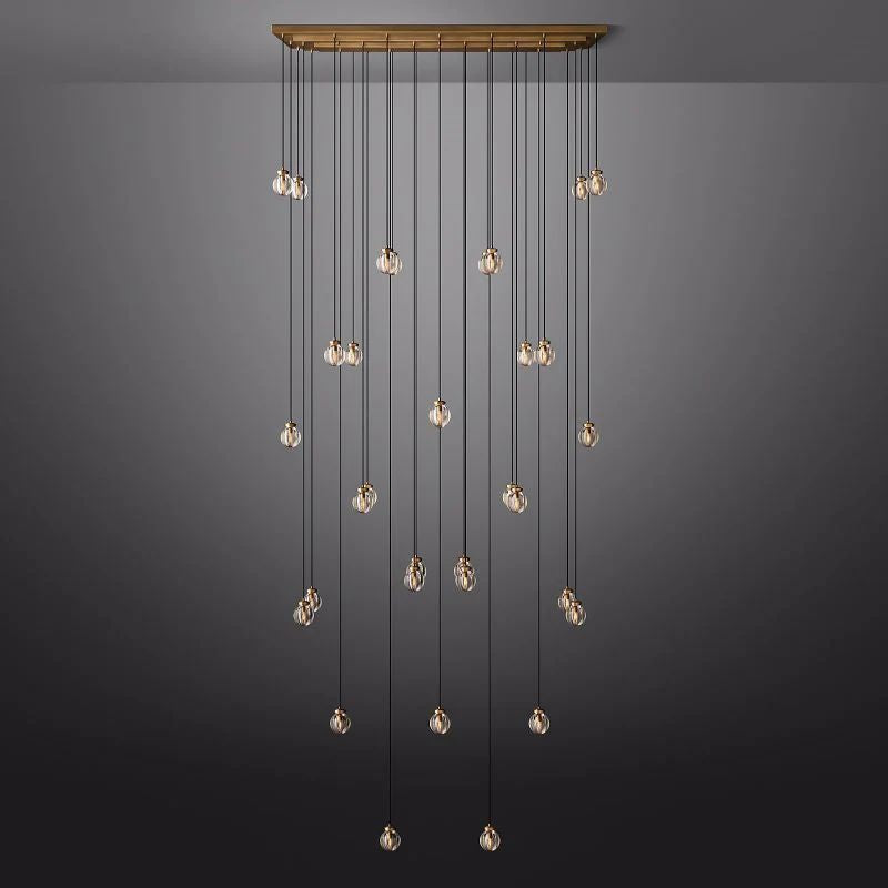 Pearl Spherical Modern Rectangular Chandelier 72"-Fullstarlighting
