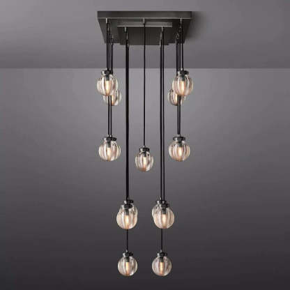 Pearl Spherical Modern Rectangular Chandelier 36”-Fullstarlighting
