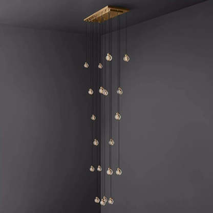 Pearl Spherical Modern Rectangular Chandelier 54”-Fullstarlighting