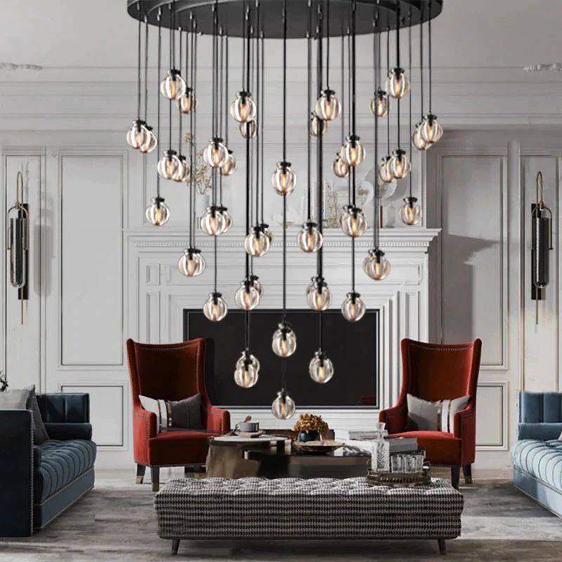 Pearl Spherical Modern Round Chandelier 60''-Fullstarlighting