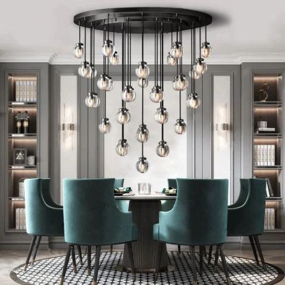 Pearl Spherical Modern Round Chandelier 48''