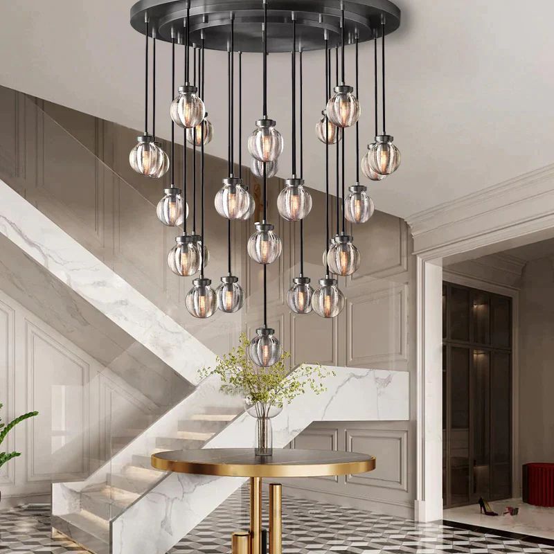 Pearl Spherical Modern Round Chandelier 38''