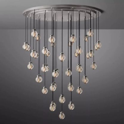 Pearl Spherical Modern Round Chandelier 60''-Fullstarlighting