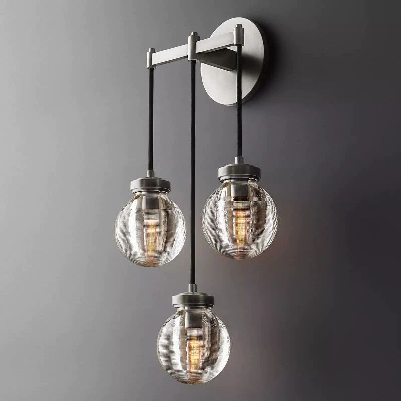Pearl Spherical Modern Triple Wall Sconce-Fullstarlighting