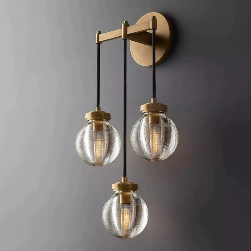 Pearl Spherical Modern Triple Wall Sconce-Fullstarlighting